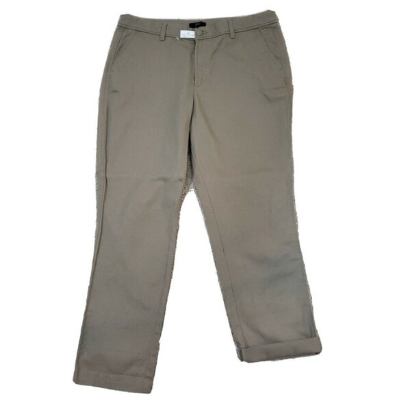 J. Crew~ Woman Size 12~ Gray/Green Ankle Casual Nordstrom Pants 100% Cotton NWOT - Picture 10 of 12